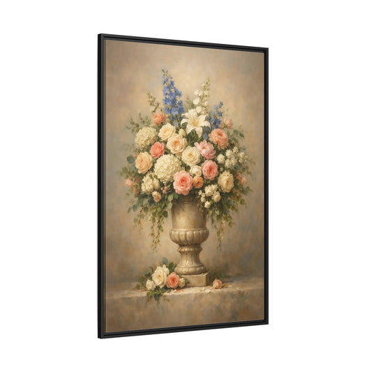 Main Mockup. Floral Floral Arrangement Pastel Floral shown as stretched canvas wall art