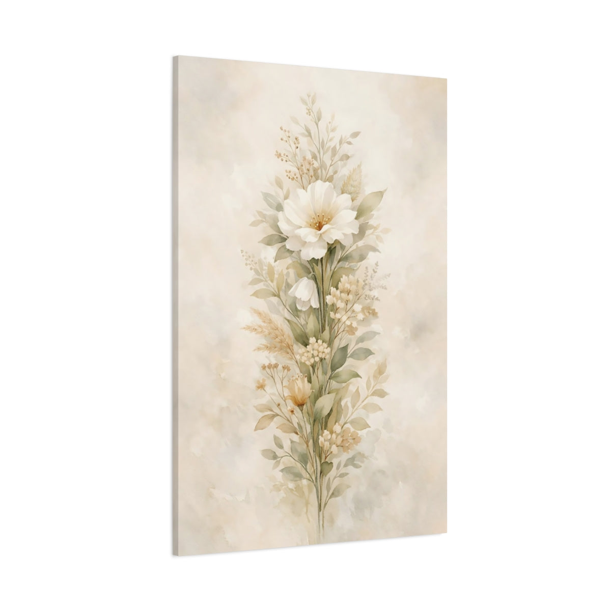 Main Mockup. Floral Floral Arrangement Watercolor Floral shown as stretched canvas wall art