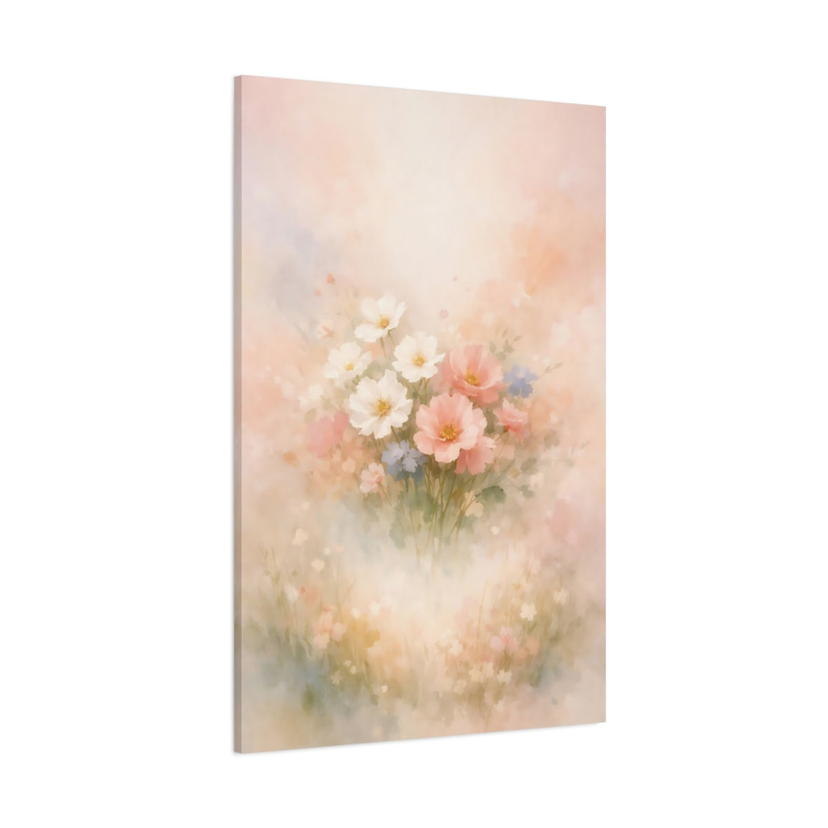 Main Mockup. Floral Floral Bouquet Pastel Floral Bouquet shown as stretched canvas wall art