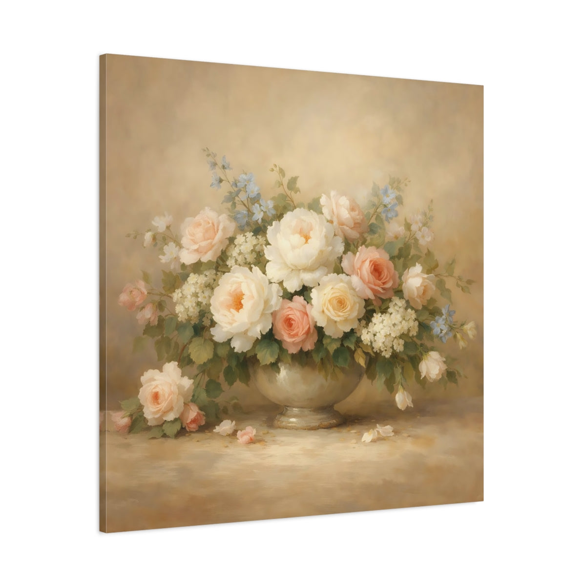 Main Mockup. Floral Floral Bouquet Pastel Floral shown as stretched canvas wall art