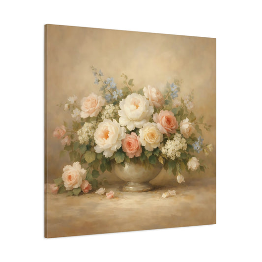 Main Mockup. Floral Floral Bouquet Pastel Floral shown as stretched canvas wall art