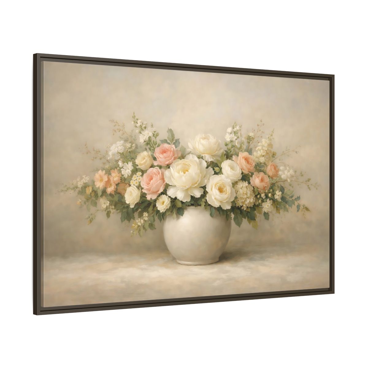Main Mockup. Floral Floral Bouquet Pastel Floral shown as stretched canvas wall art