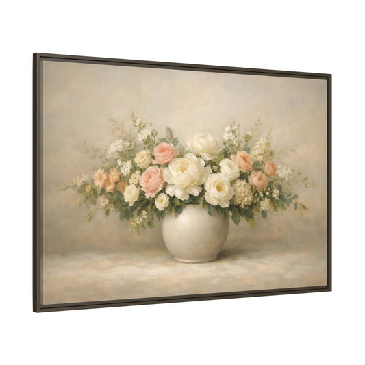 Main Mockup. Floral Floral Bouquet Pastel Floral shown as stretched canvas wall art