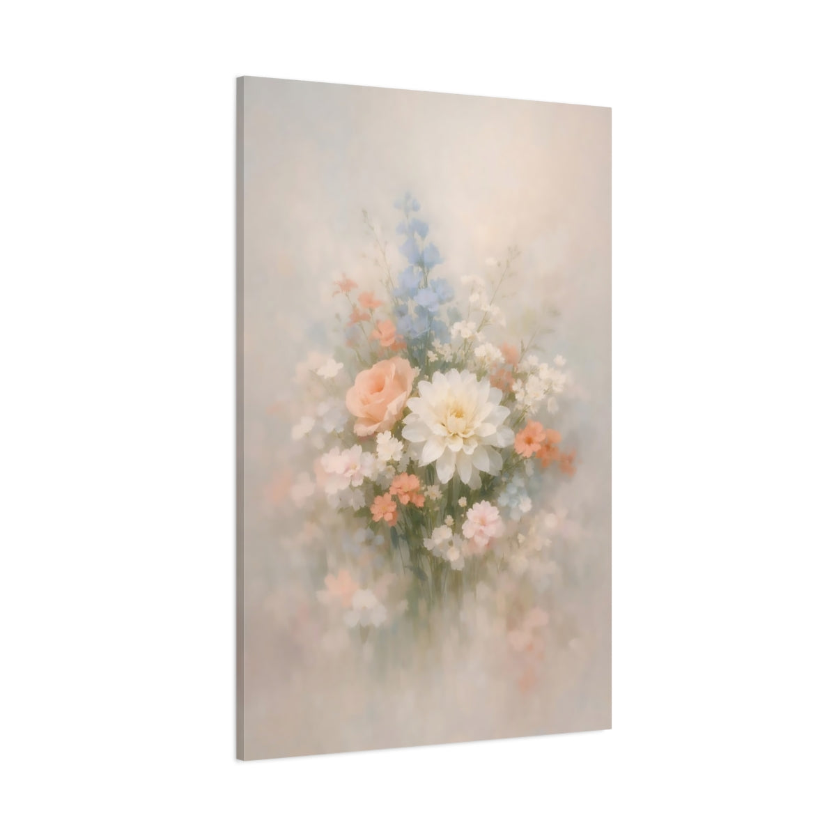 Main Mockup. Floral Floral Bouquet Soft Floral shown as stretched canvas wall art