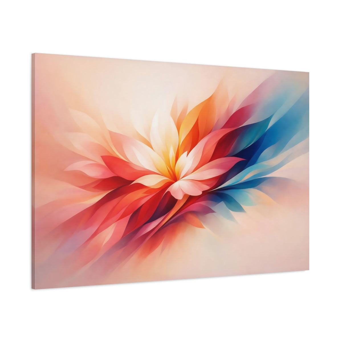 Floral Fluid Abstract shown as stretched canvas wall art