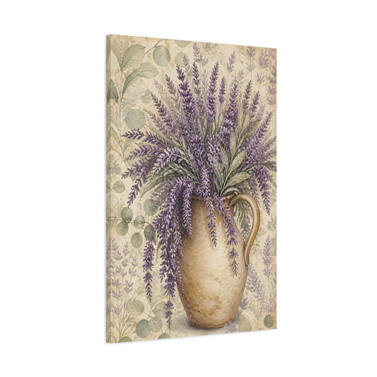 Floral Lavender Purple Canvas Print – watercolor Decor for Living Room, Above Couch - YesArtYes