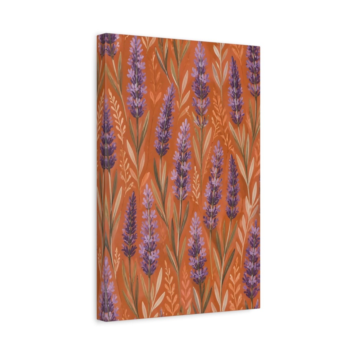 Floral Lavender Purple Orange Canvas Print – Living Room, Large Wall, and - YesArtYes
