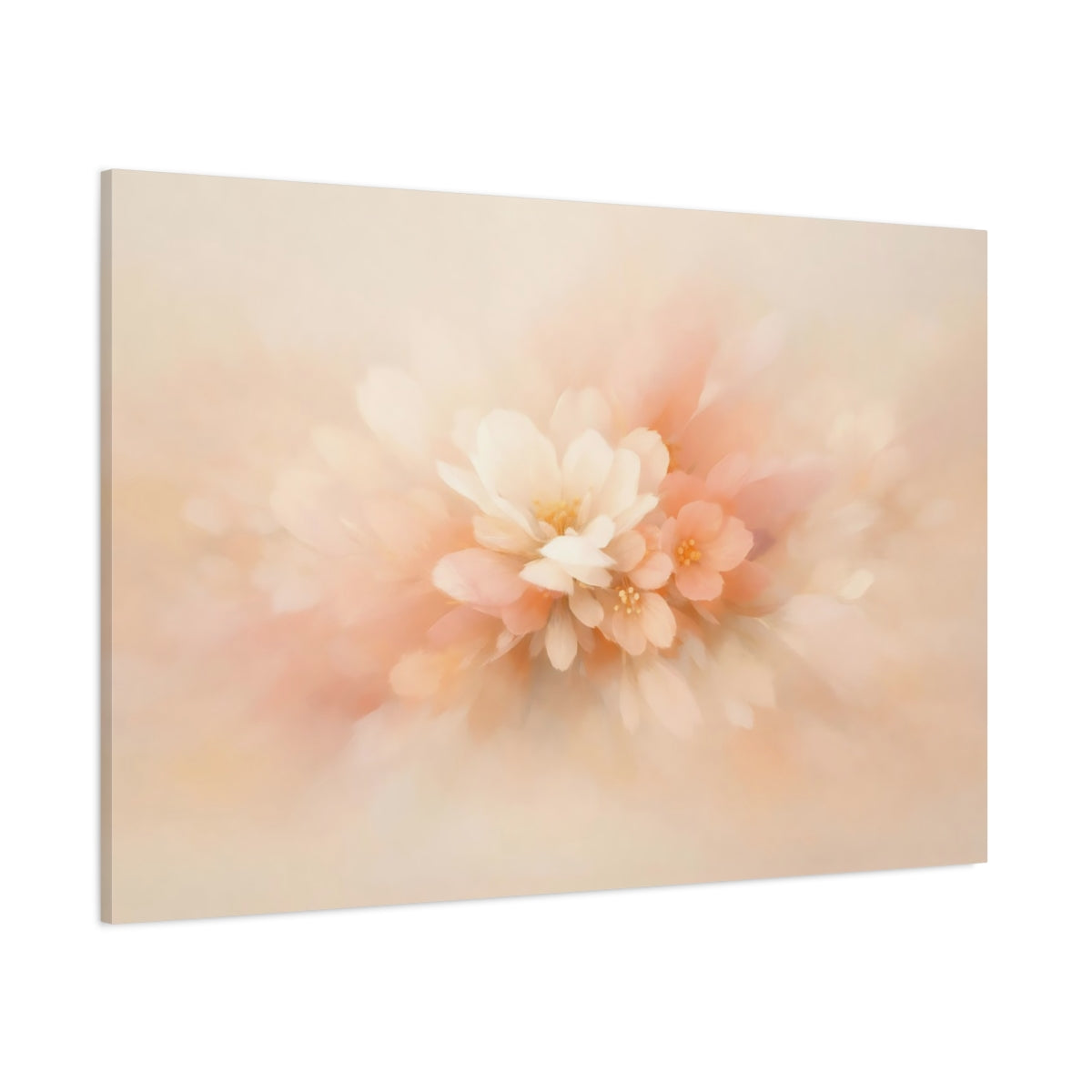 Floral Minimal Abstract shown as stretched canvas wall art