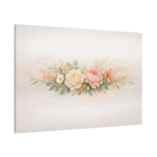 Floral Modern Lines shown as stretched canvas wall art