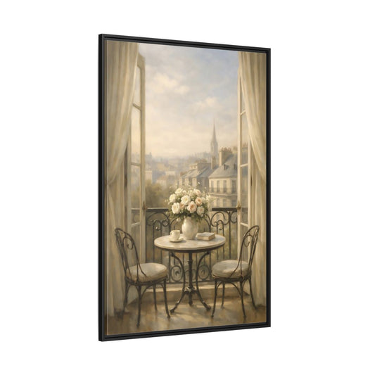 Main Mockup. Floral Roses Bouquet Soft Parisian shown as stretched canvas wall art