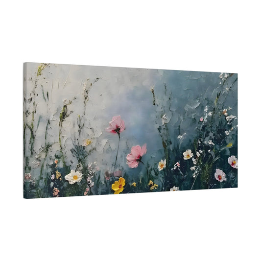 Floral Wall Art Canvas Print - Large Wildflower Home Decor - YesArtYes