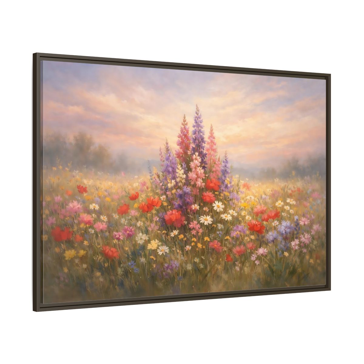 Main Mockup. Floral Wildflowers Colorful Wildflowers shown as stretched canvas wall art