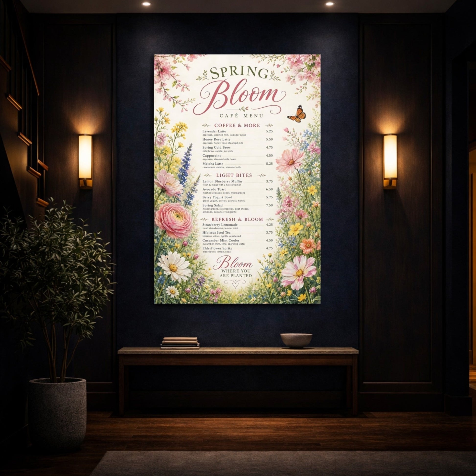 Floral Wildflowers Pastel Canvas Print – Kitchen, Dining Area Wall - YesArtYes