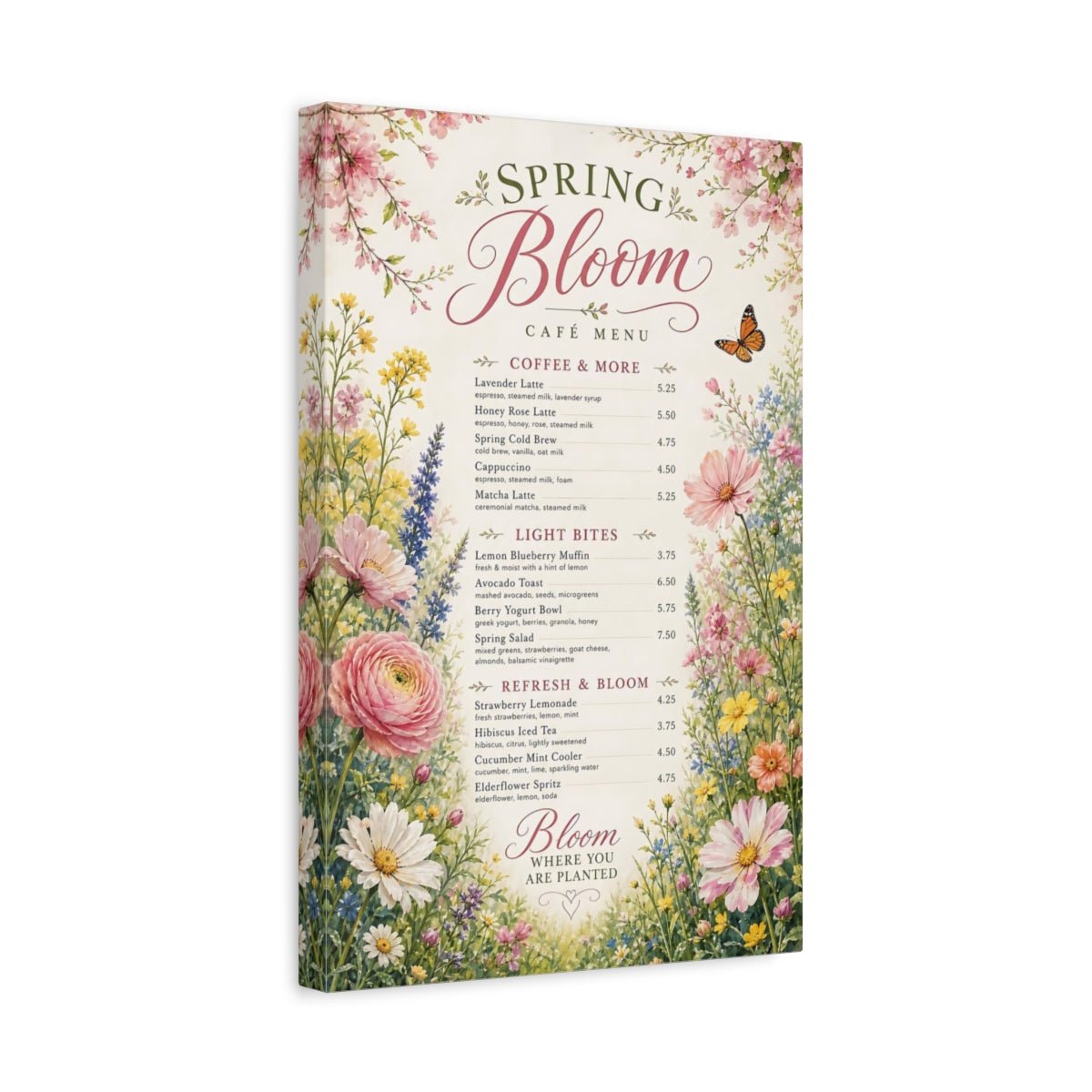 Floral Wildflowers Pastel Canvas Print – Kitchen, Dining Area Wall - YesArtYes