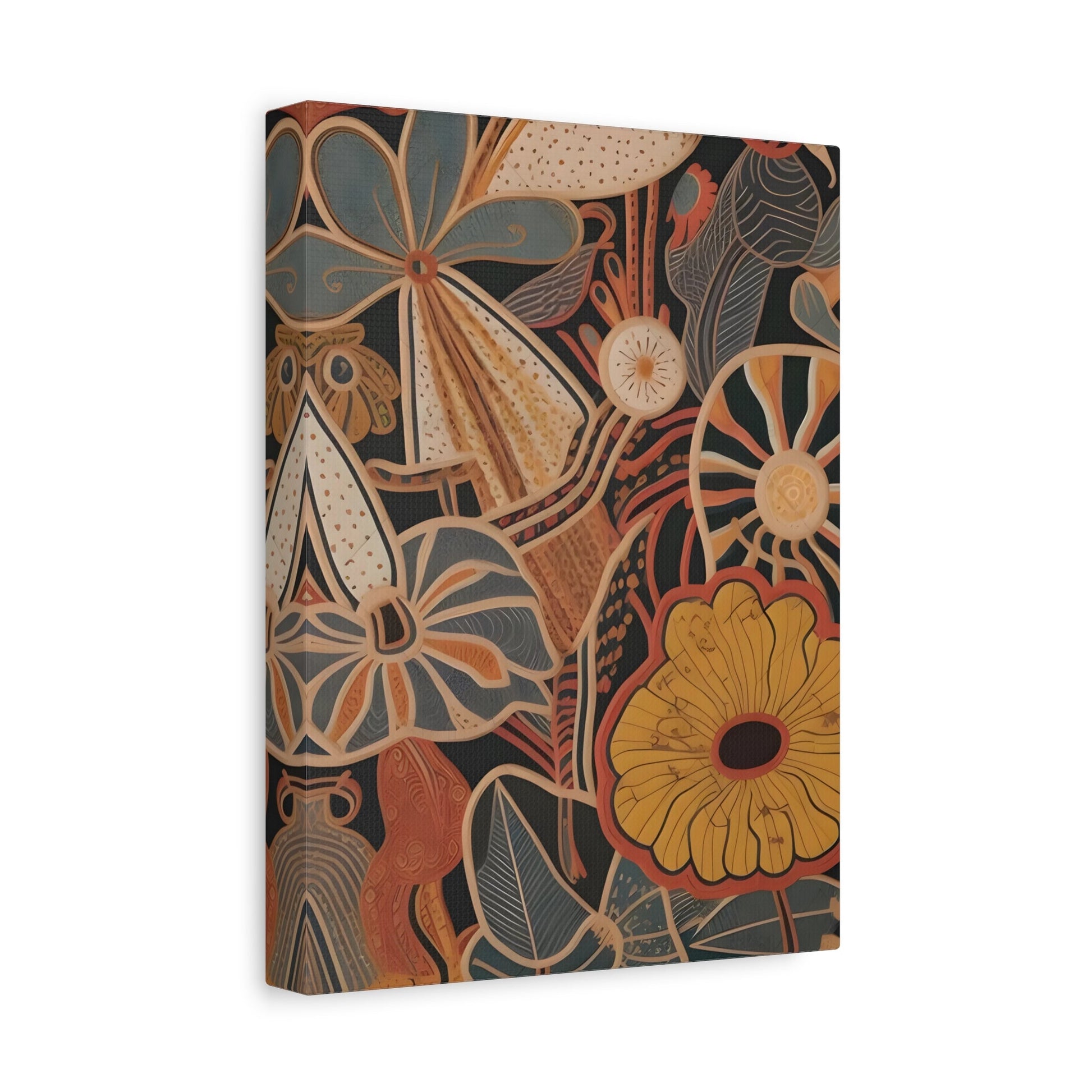 Flowers Floral Botanical Canvas Print - Boho Wall Art Decor - YesArtYes
