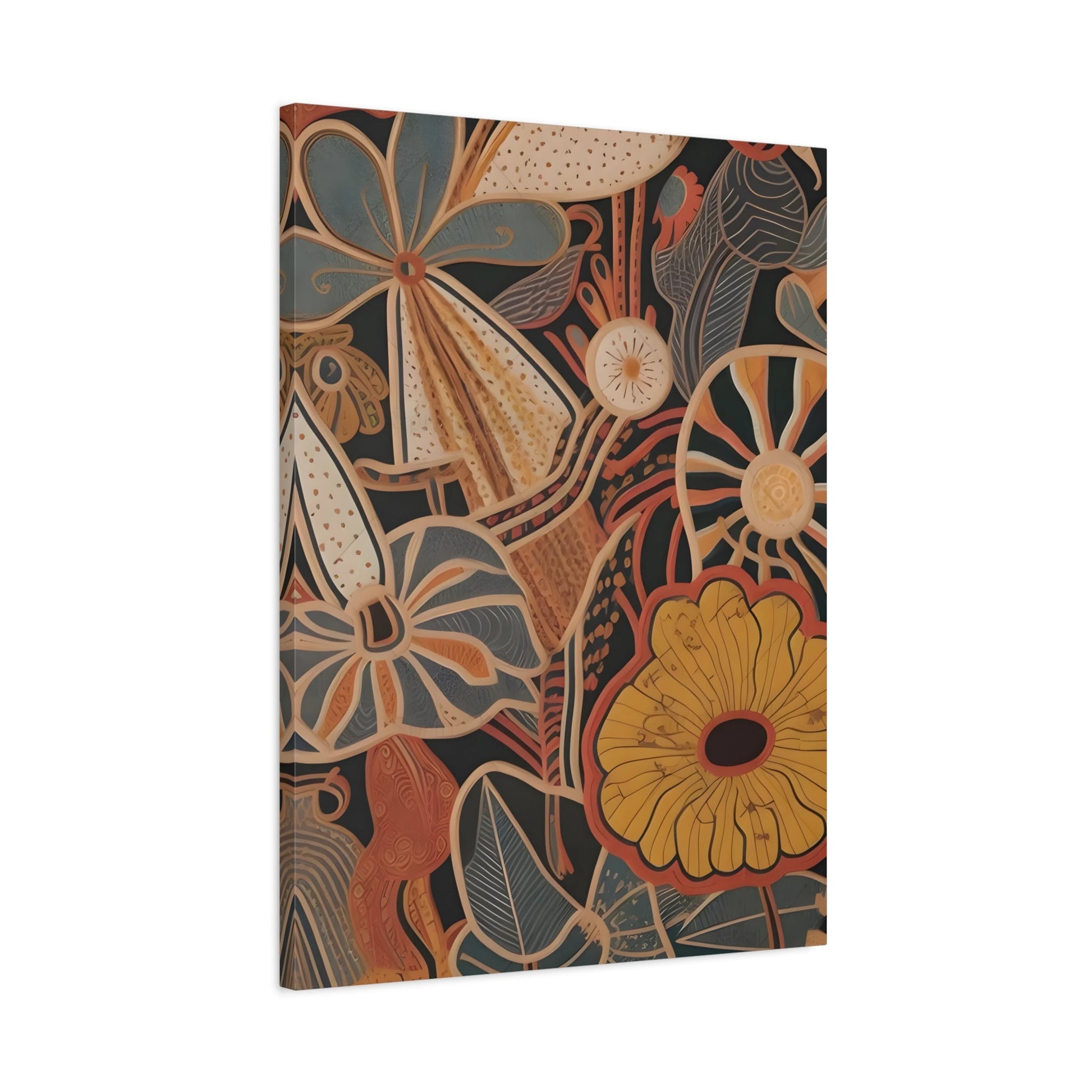 Flowers Floral Botanical Canvas Print - Boho Wall Art Decor - YesArtYes
