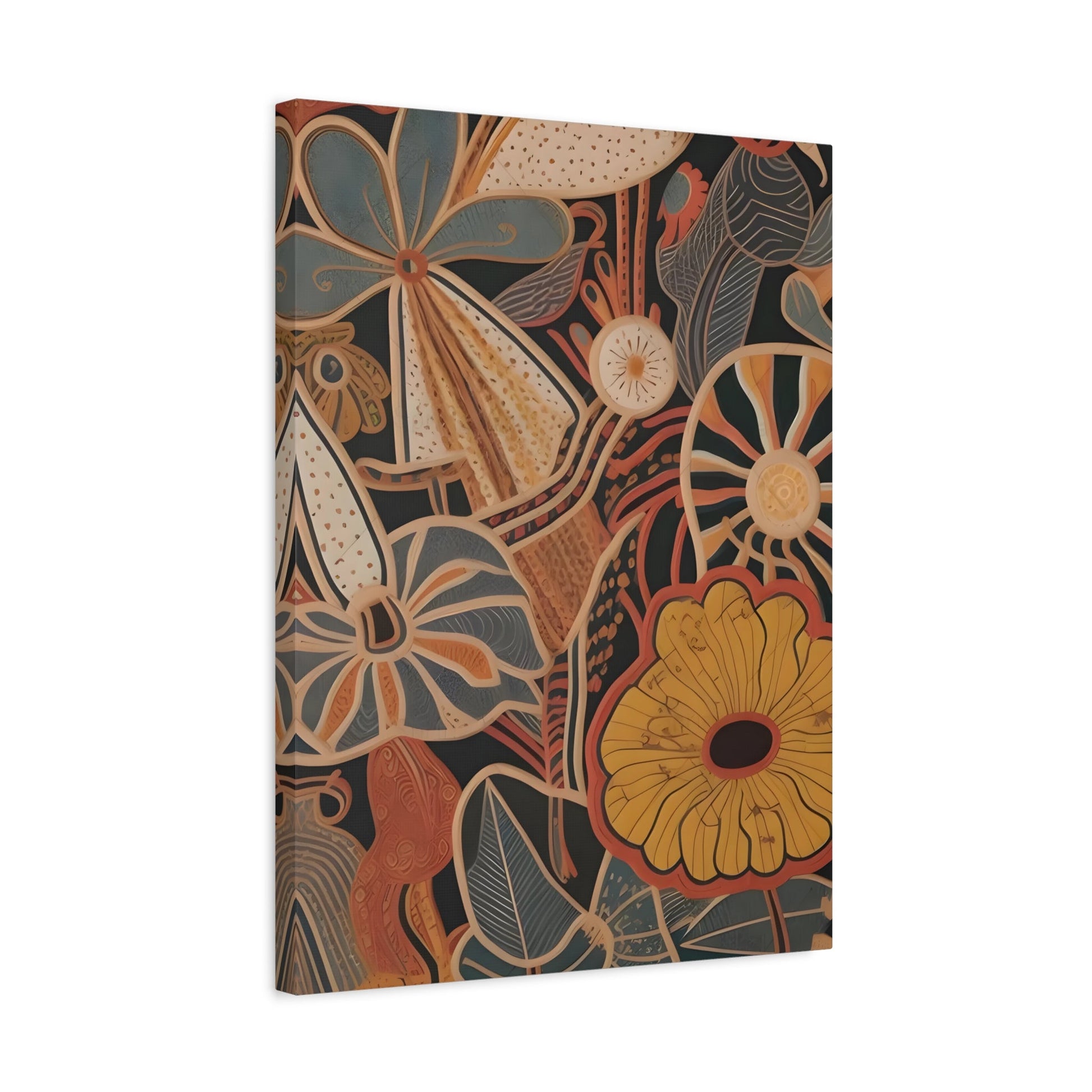 Flowers Floral Botanical Canvas Print - Boho Wall Art Decor - YesArtYes