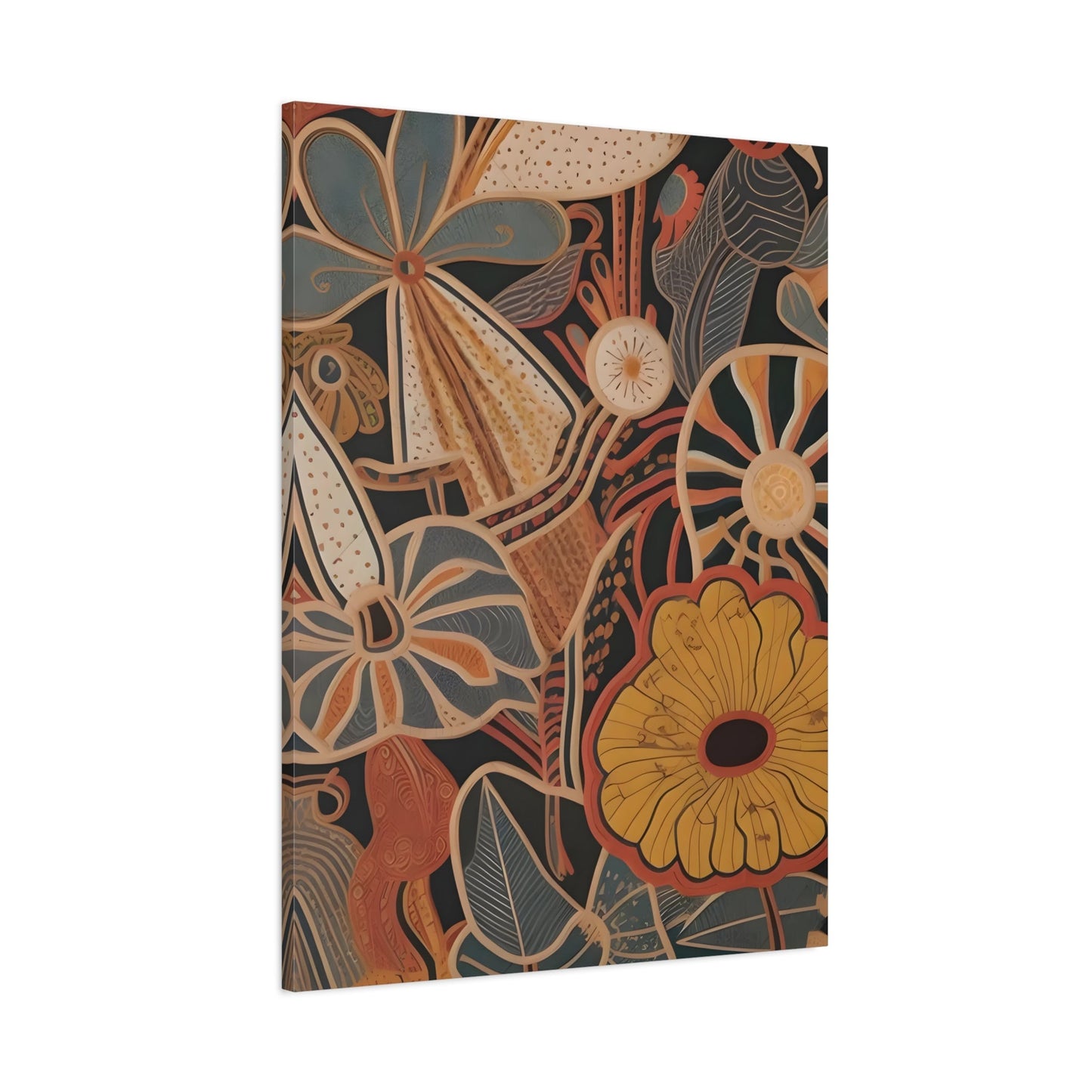 Flowers Floral Botanical Canvas Print - Boho Wall Art Decor - YesArtYes