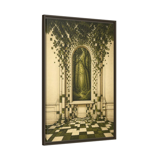 Forest Illusion Archway Framed Canvas Print – Living Room, Above Couch - YesArtYes