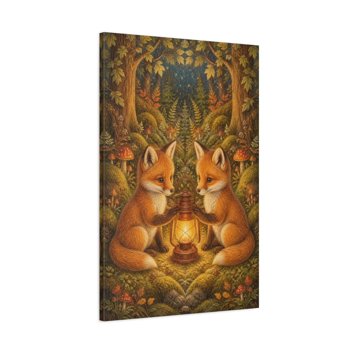 Main Mockup. Fox Kits For Kids shown as canvas print