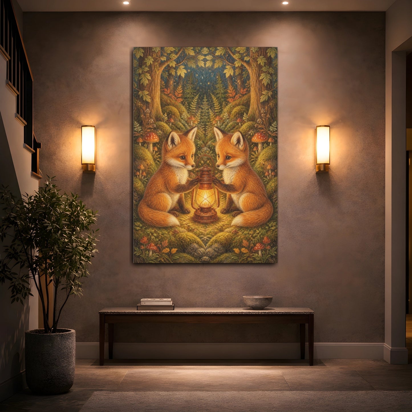 Mockup 2. Fox Kits For Kids shown as canvas print