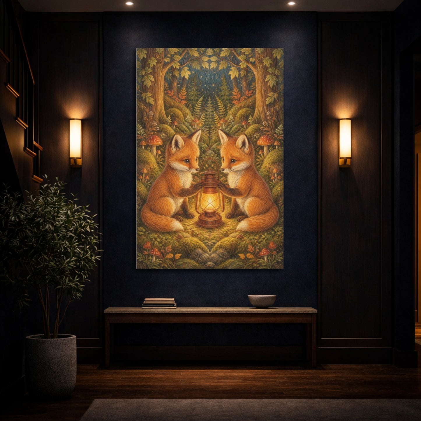 Mockup 4. Fox Kits For Kids shown as canvas print