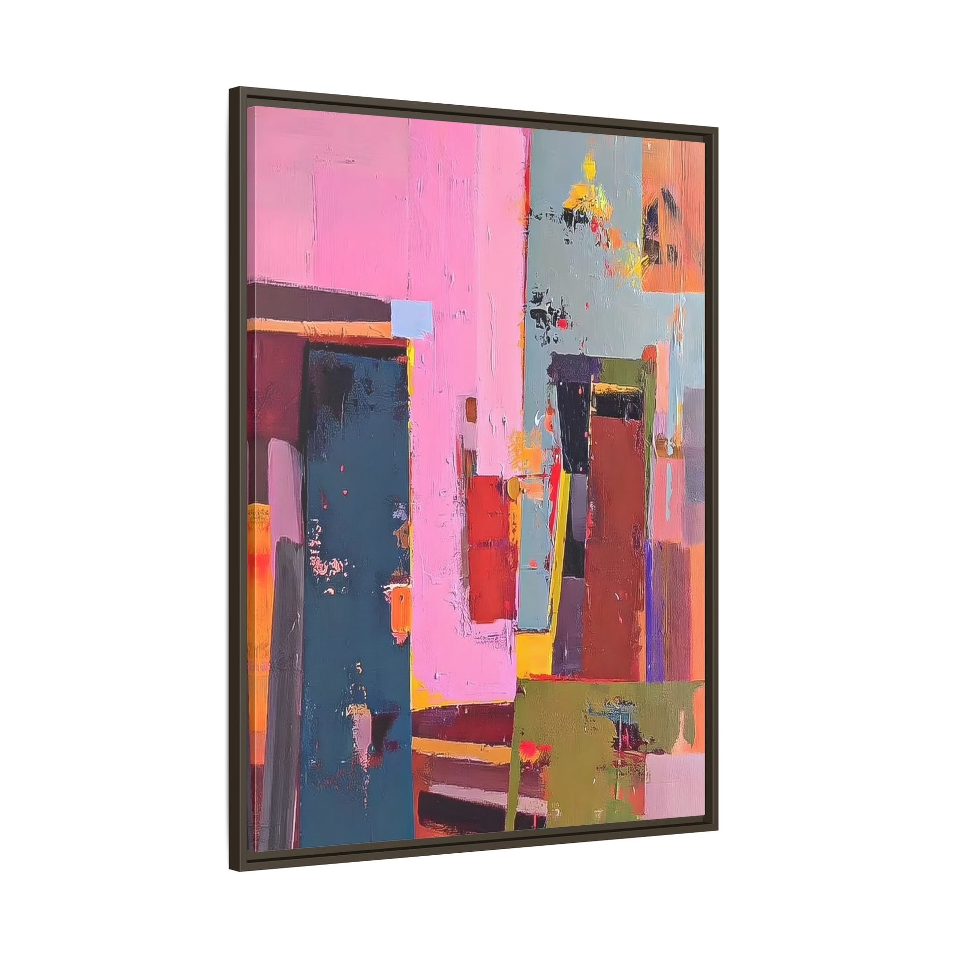 Framed Abstract Art Print - Modern Colorful Canvas Wall Decor - YesArtYes