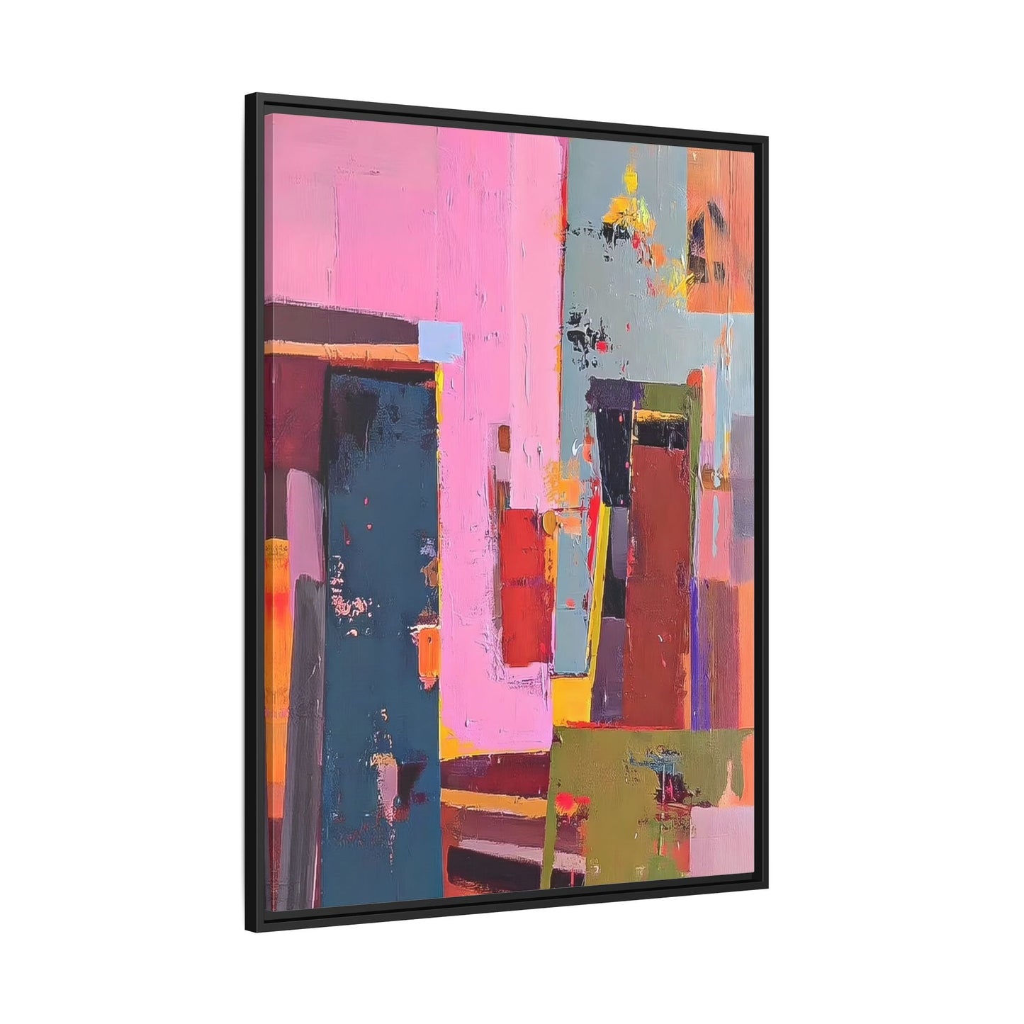 Framed Abstract Art Print - Modern Colorful Canvas Wall Decor - YesArtYes