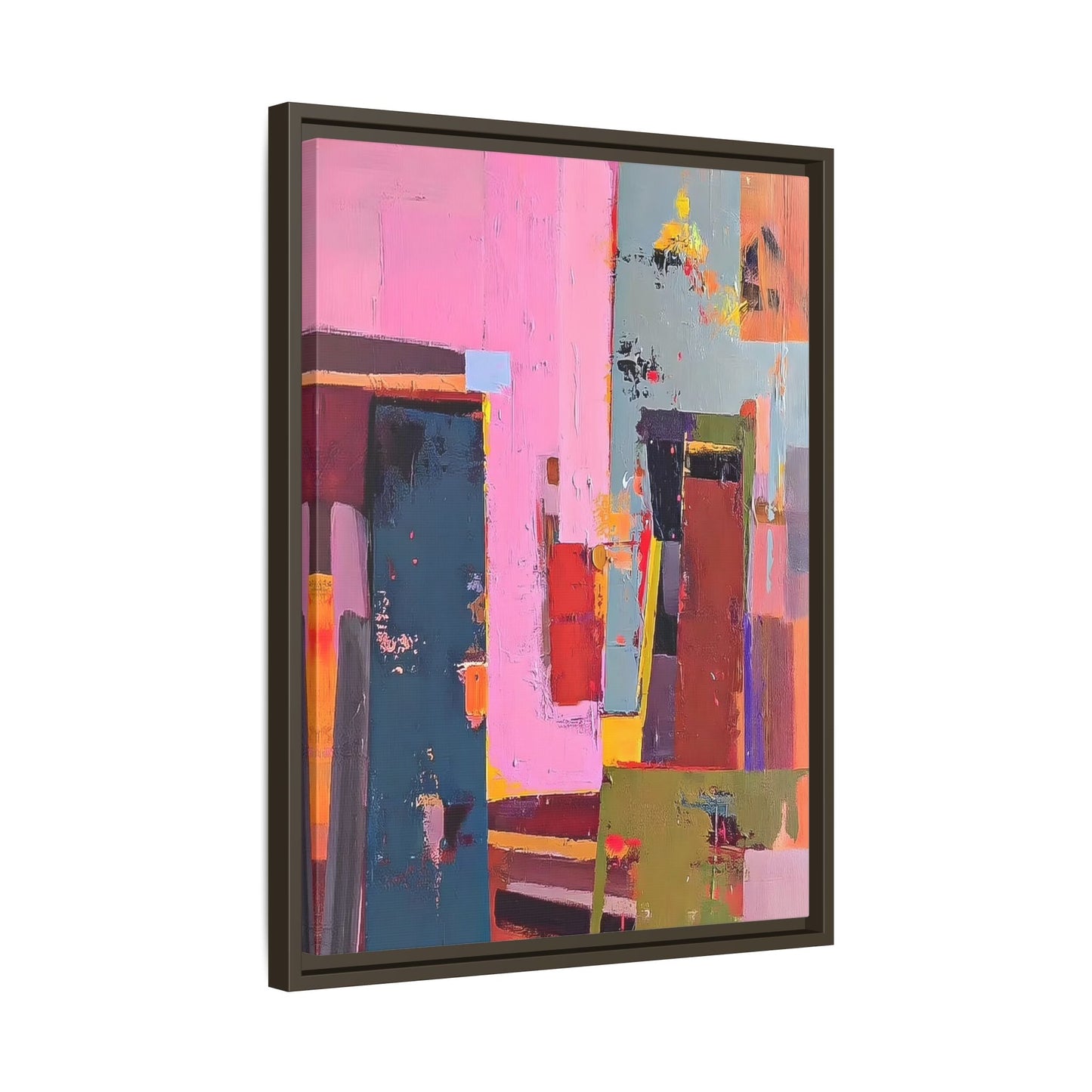 Framed Abstract Art Print - Modern Colorful Canvas Wall Decor - YesArtYes