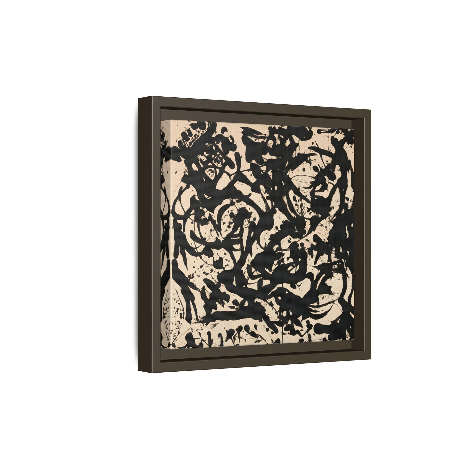 Framed Abstract Pollock Canvas Print - Famous Wall Art Prints - YesArtYes