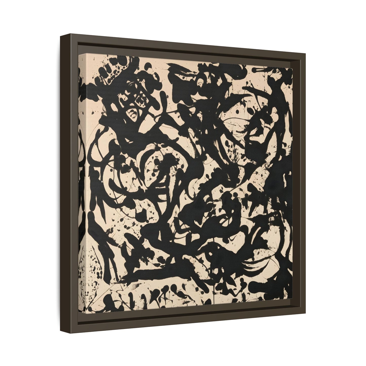 Framed Abstract Pollock Canvas Print - Famous Wall Art Prints - YesArtYes