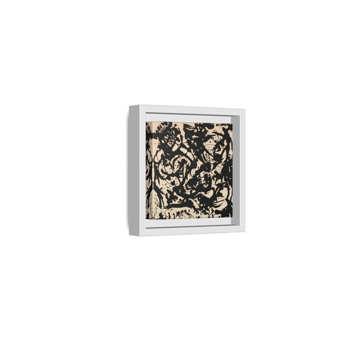 Framed Abstract Pollock Canvas Print - Famous Wall Art Prints - YesArtYes