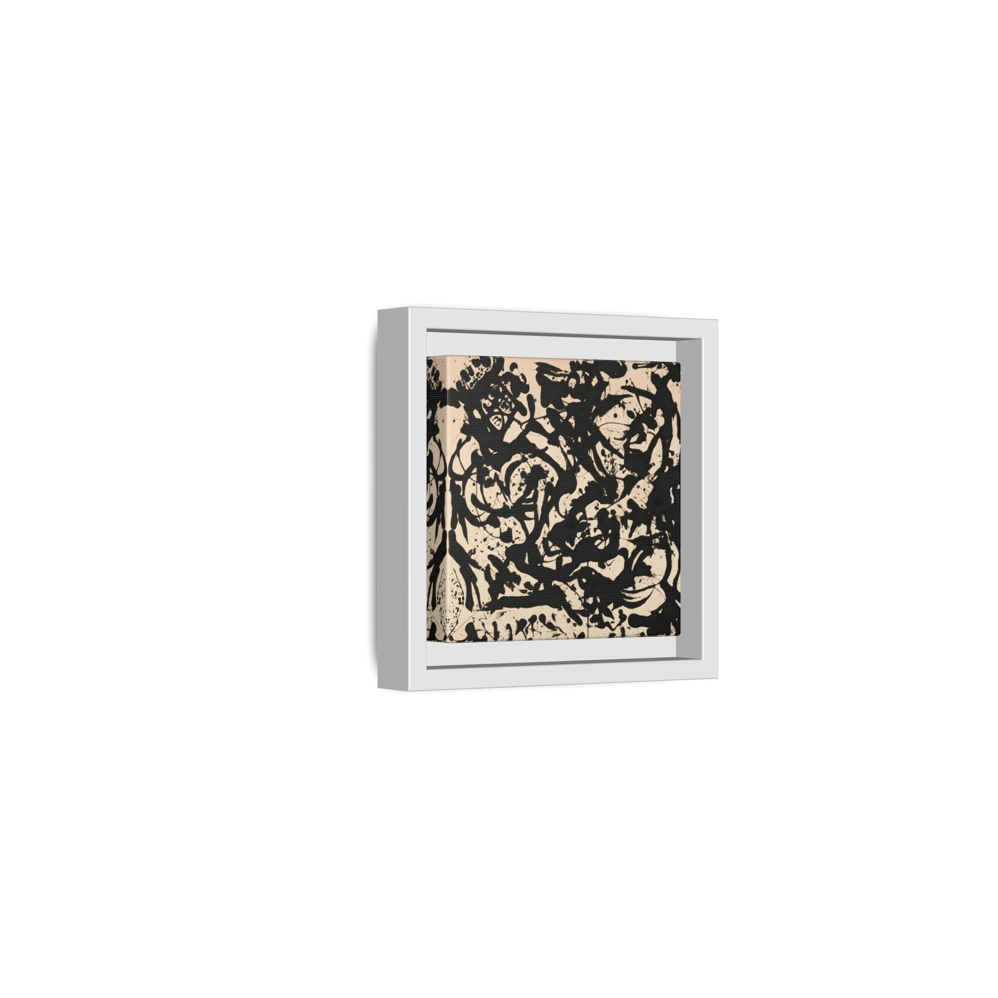 Framed Abstract Pollock Canvas Print - Famous Wall Art Prints - YesArtYes