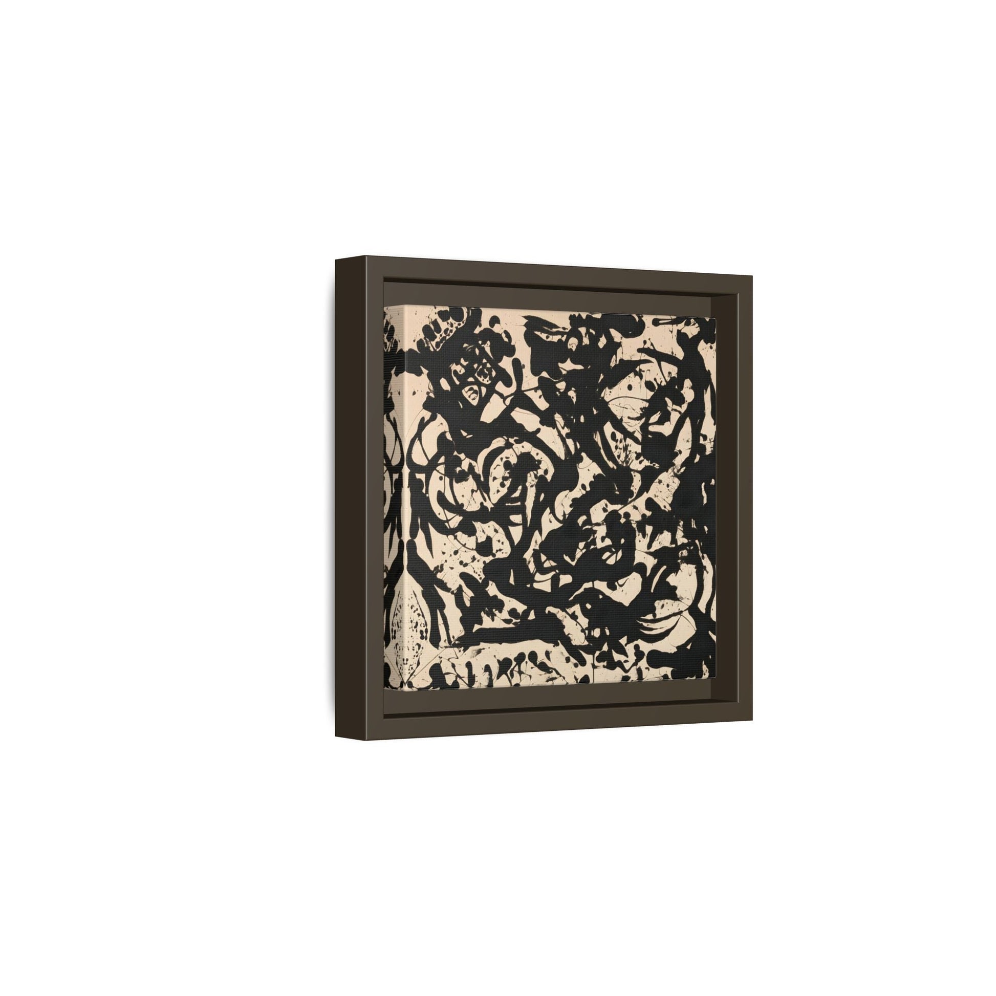 Framed Abstract Pollock Canvas Print - Famous Wall Art Prints - YesArtYes