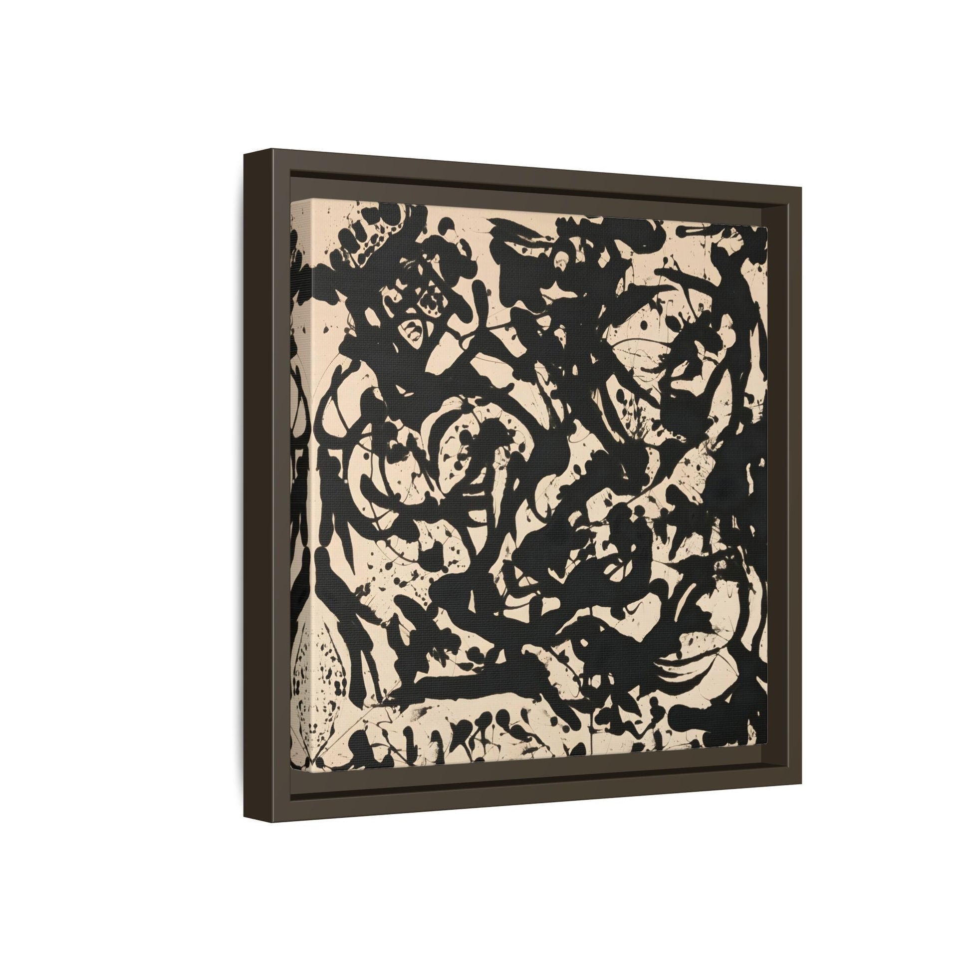 Framed Abstract Pollock Canvas Print - Famous Wall Art Prints - YesArtYes