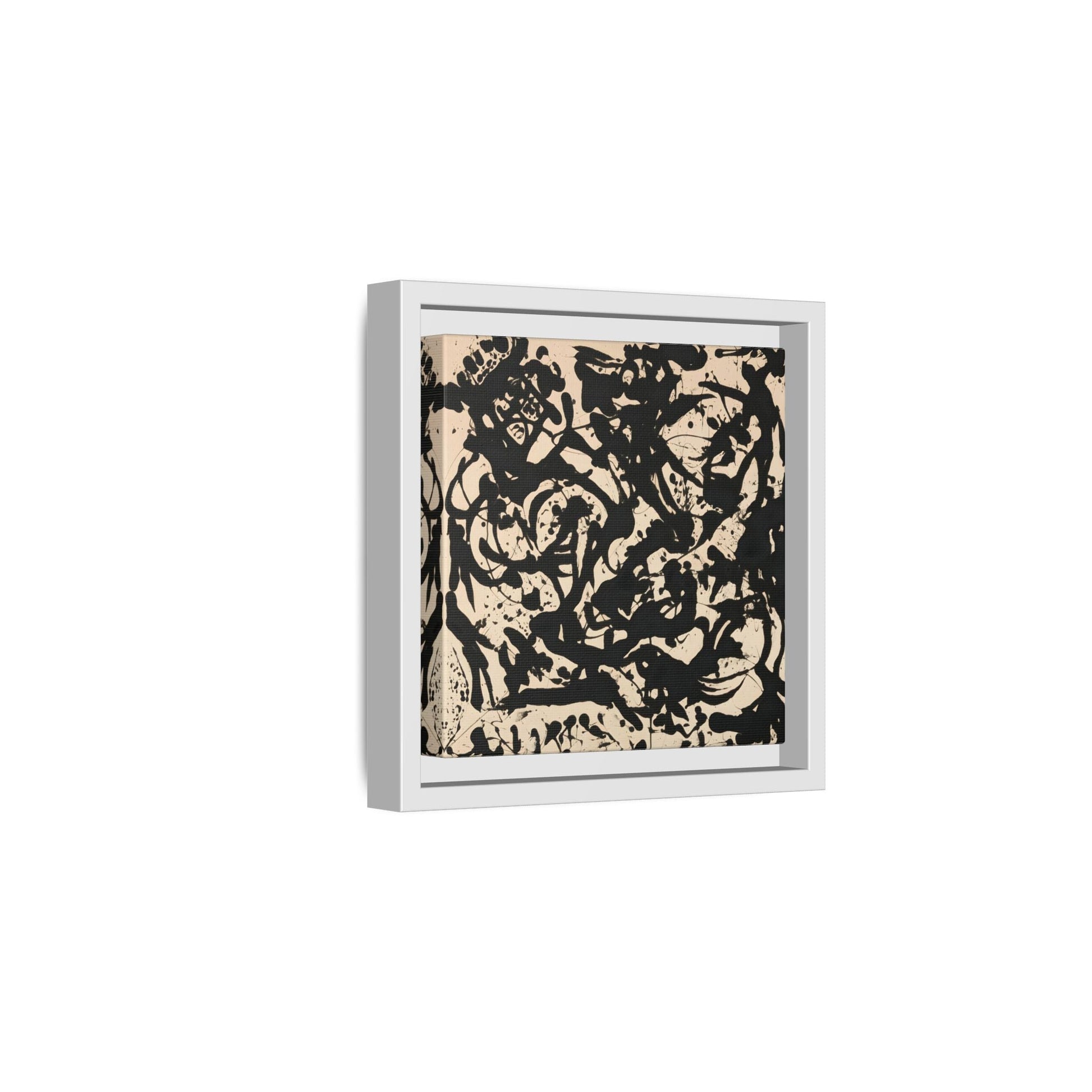 Framed Abstract Pollock Canvas Print - Famous Wall Art Prints - YesArtYes