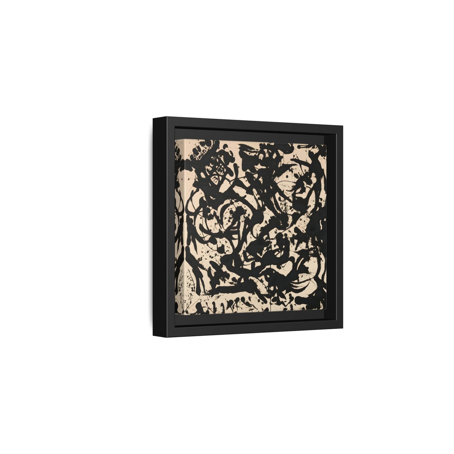 Framed Abstract Pollock Canvas Print - Famous Wall Art Prints - YesArtYes
