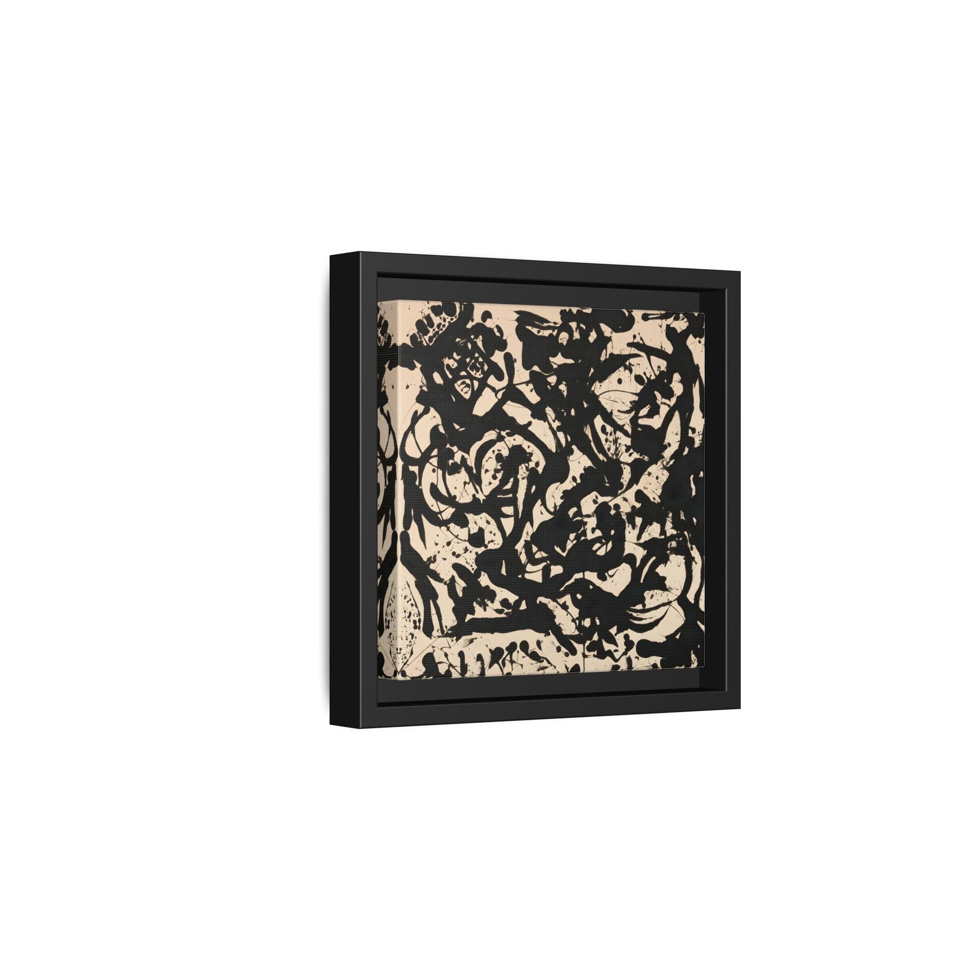 Framed Abstract Pollock Canvas Print - Famous Wall Art Prints - YesArtYes