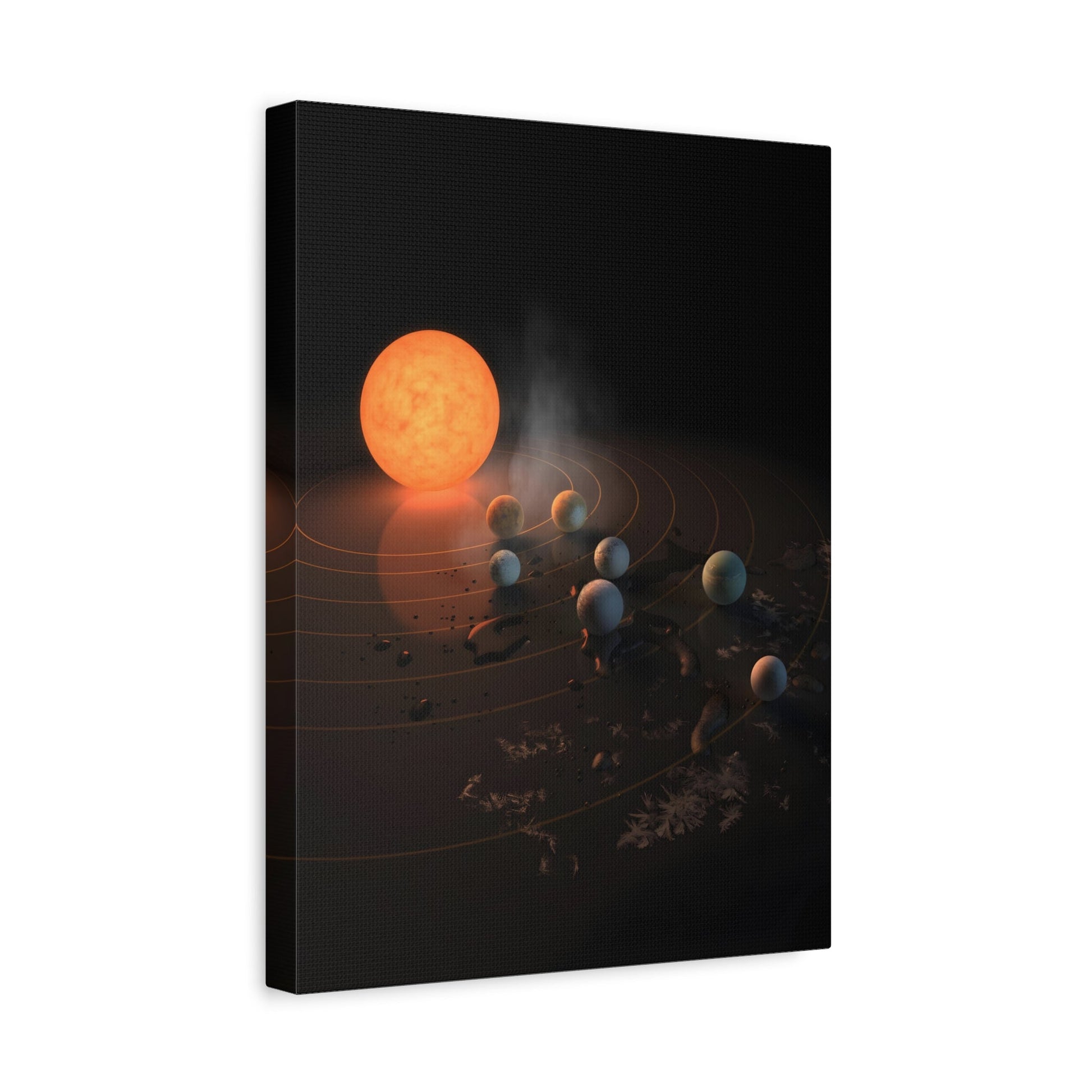 Framed Abstract TRAPPIST-1 System star Canvas Prints - An Ultra-cool Dwarf by NASA Spitzer Space Telescope Wall Art Print