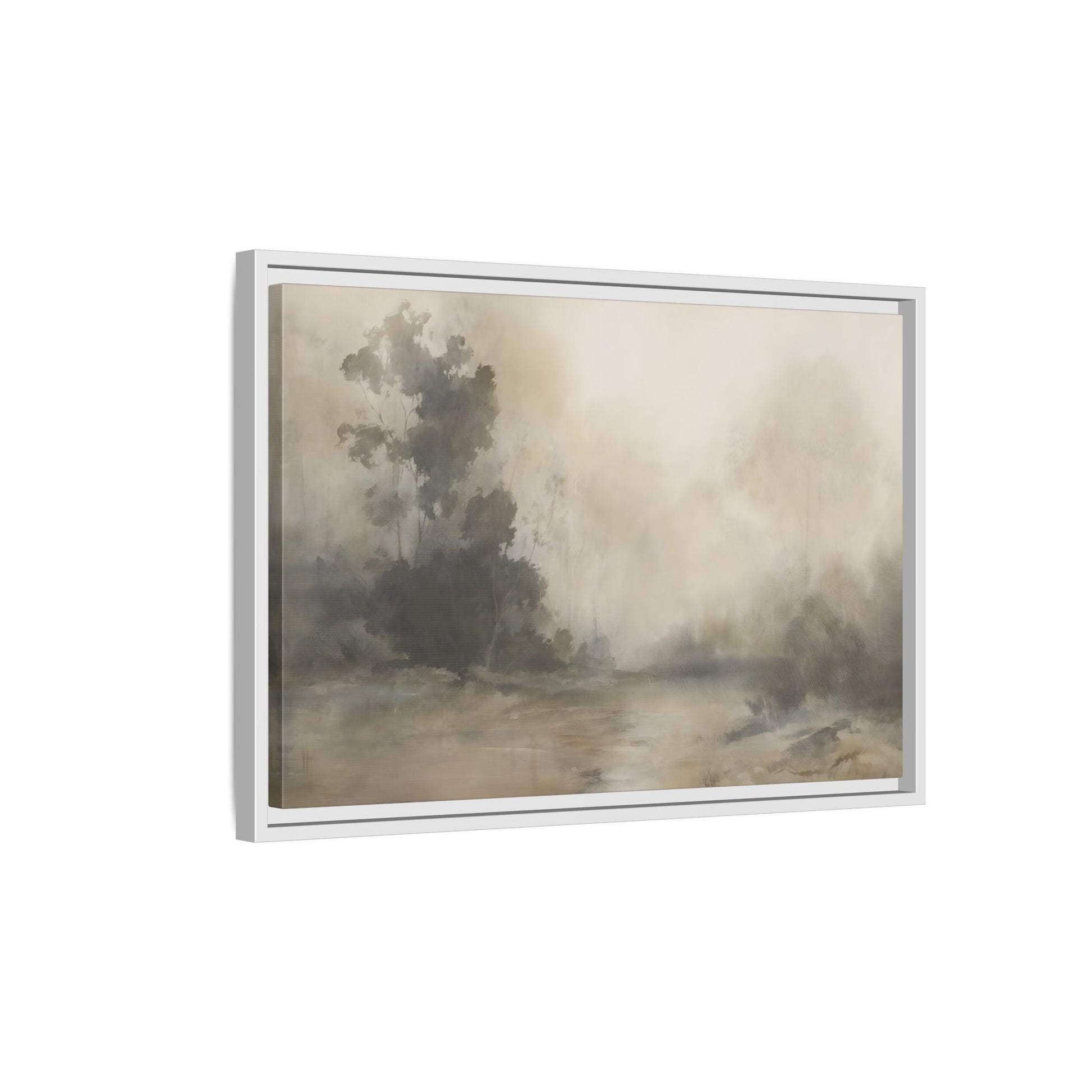 Framed Brown Minimalist Canvas Art - Serene Landscape Decor - YesArtYes