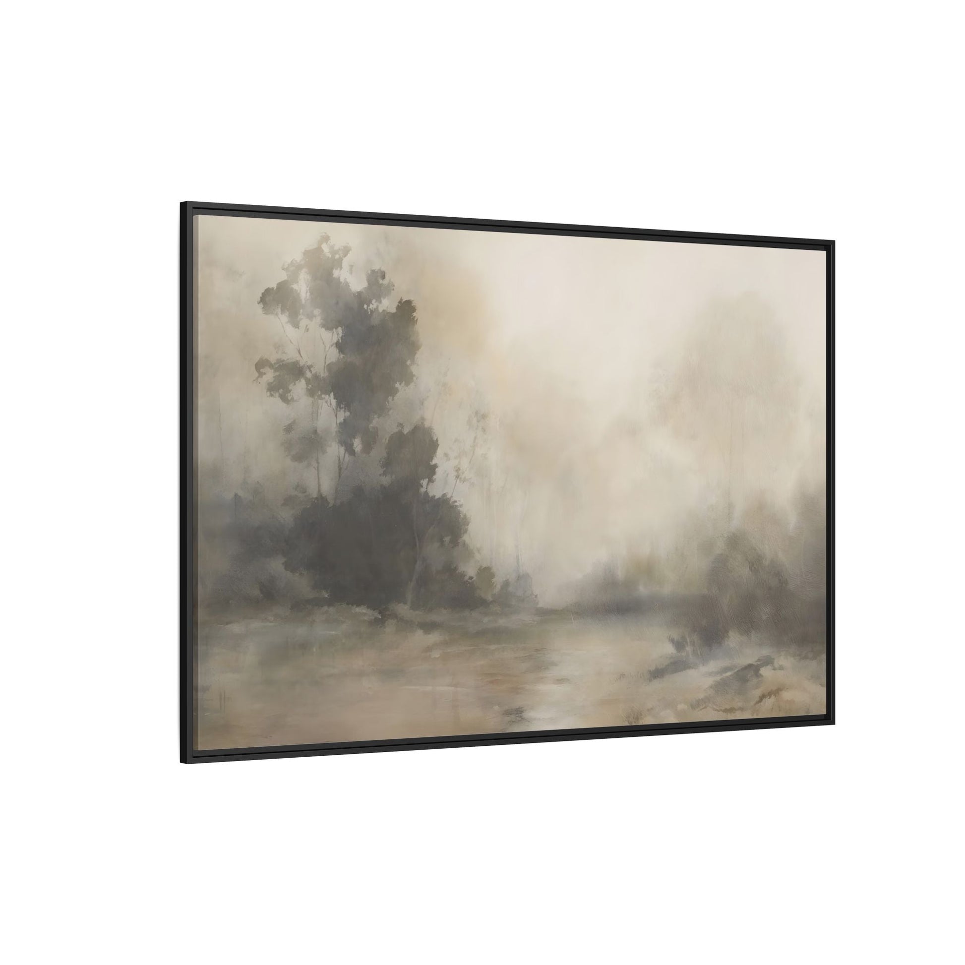 Framed Brown Minimalist Canvas Art - Serene Landscape Decor - YesArtYes