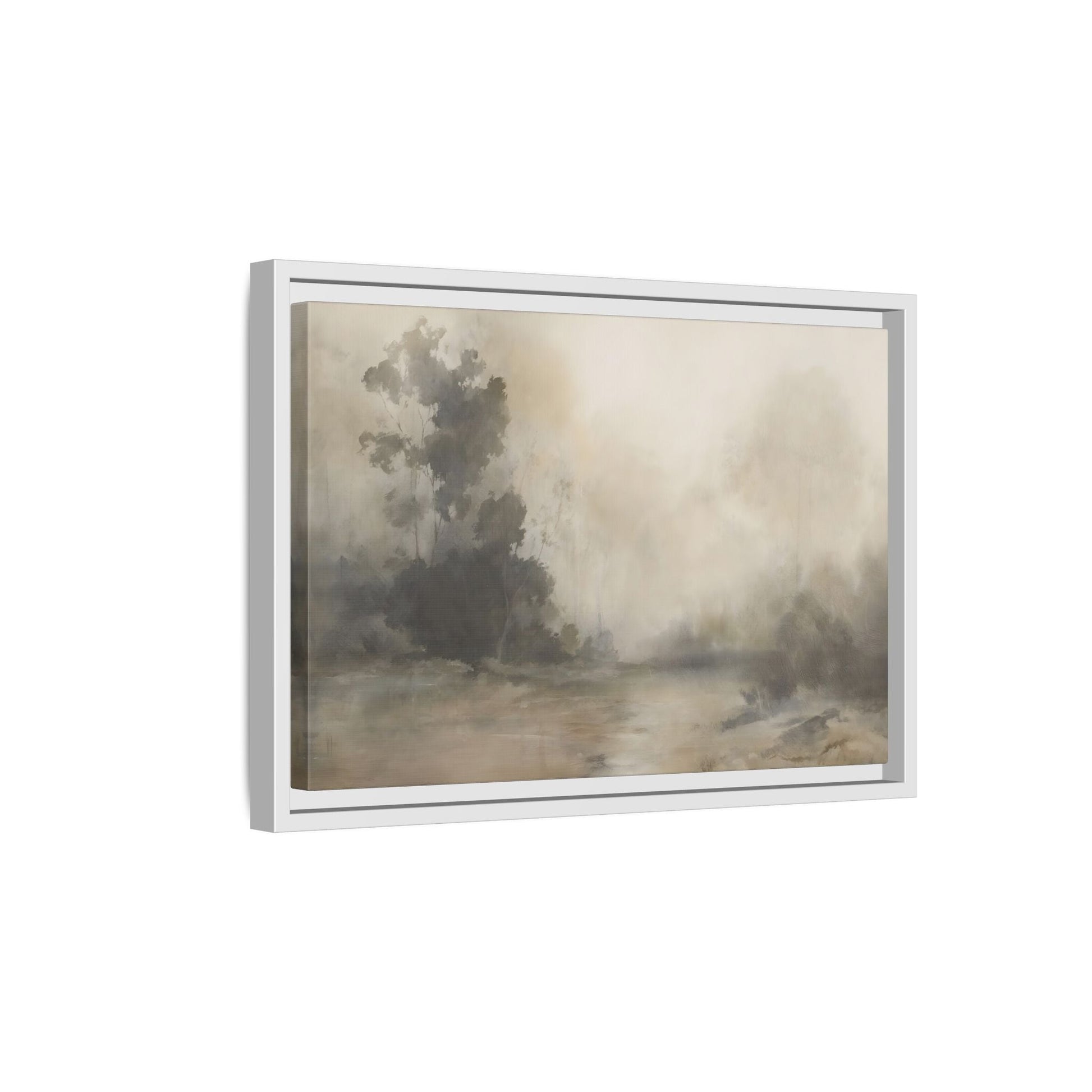 Framed Brown Minimalist Canvas Art - Serene Landscape Decor - YesArtYes