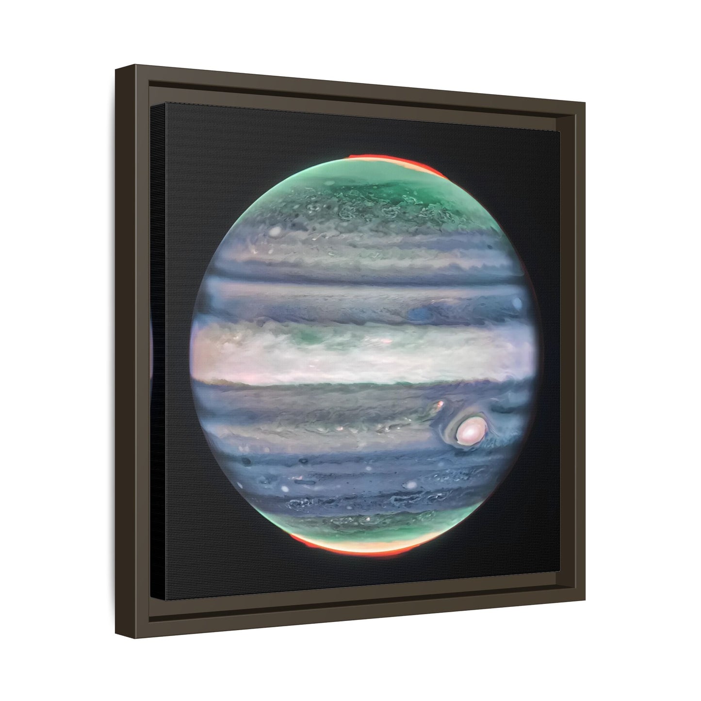 Framed Canvas Wall Art Print - NASA Jupiter Image James Webb Space Telescope First Images in Black Frame - YesArtYes