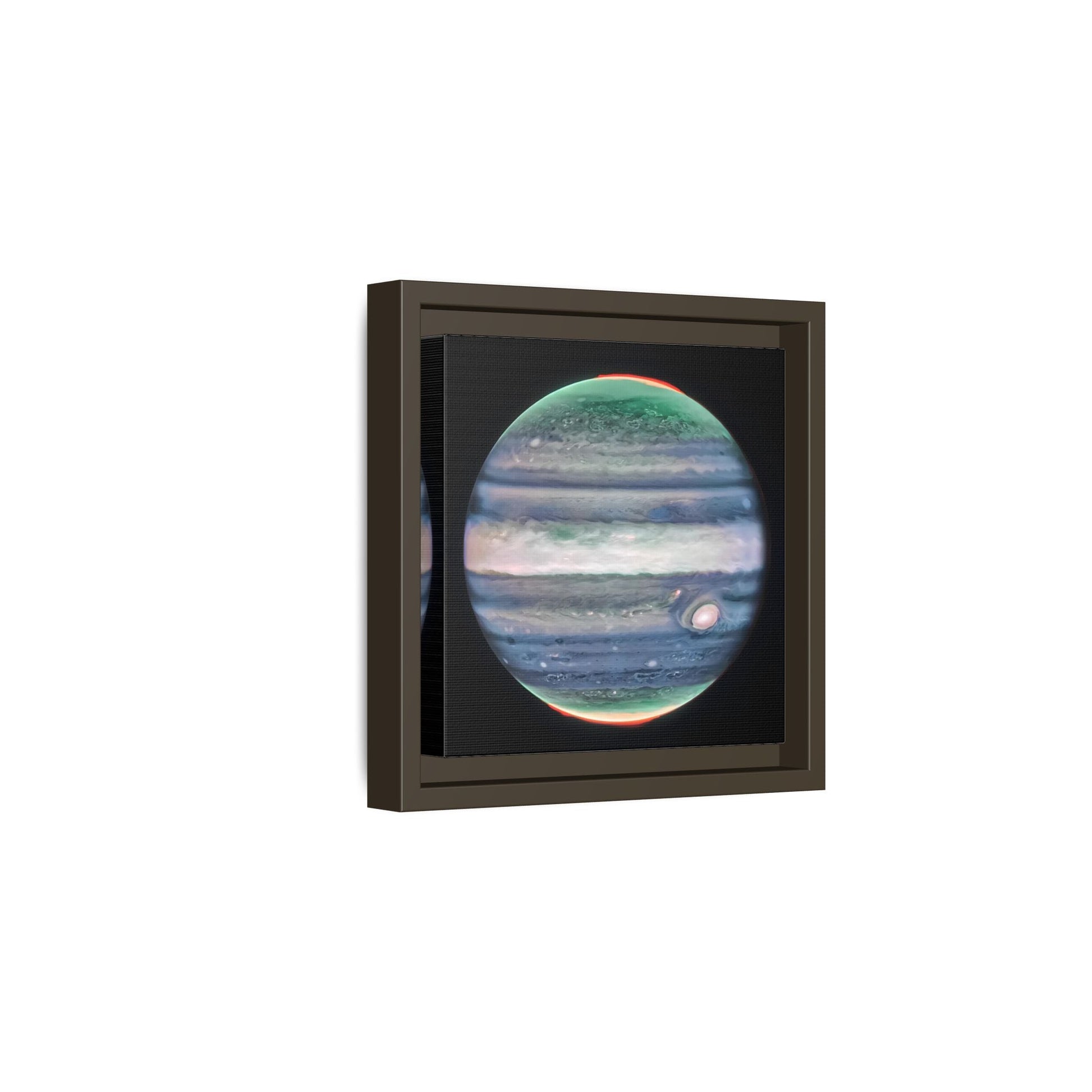 Framed Canvas Wall Art Print - NASA Jupiter Image James Webb Space Telescope First Images in Black Frame - YesArtYes