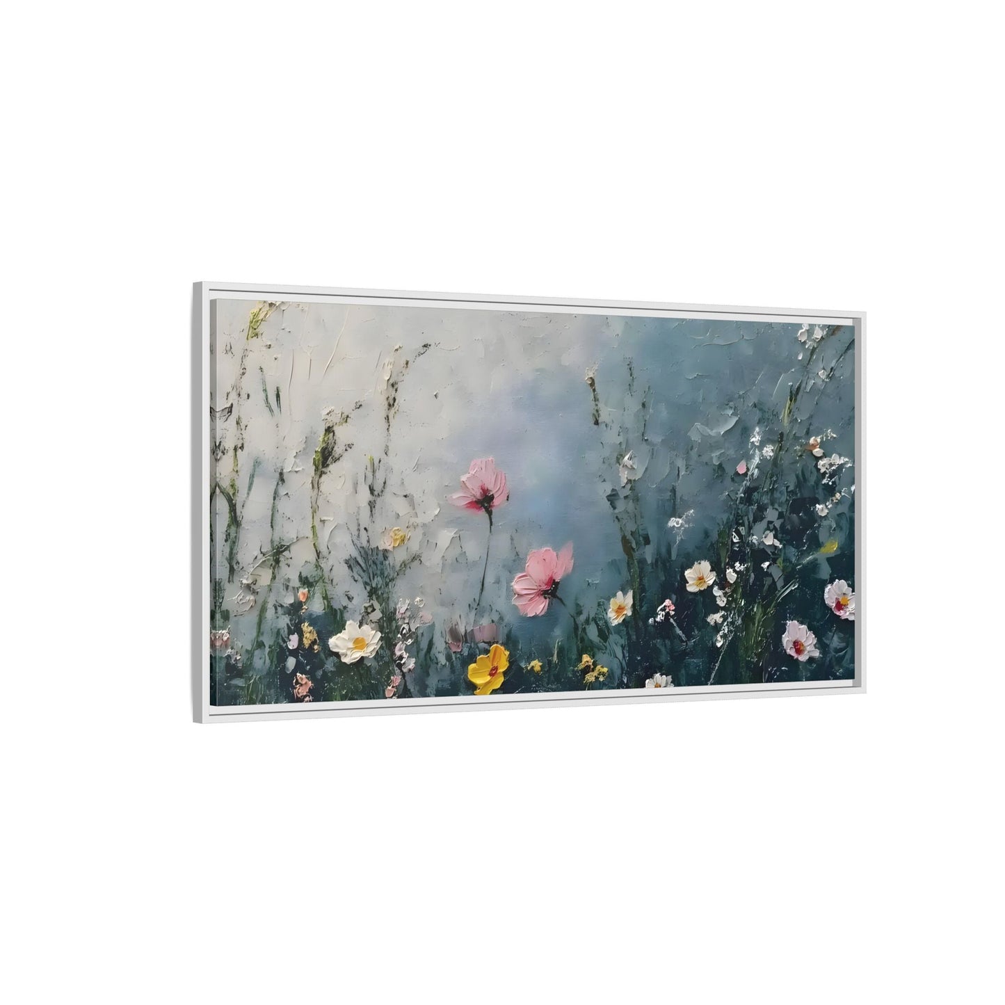 Framed Floral Canvas Wall Decor - Large Boho Home Decoration - YesArtYes