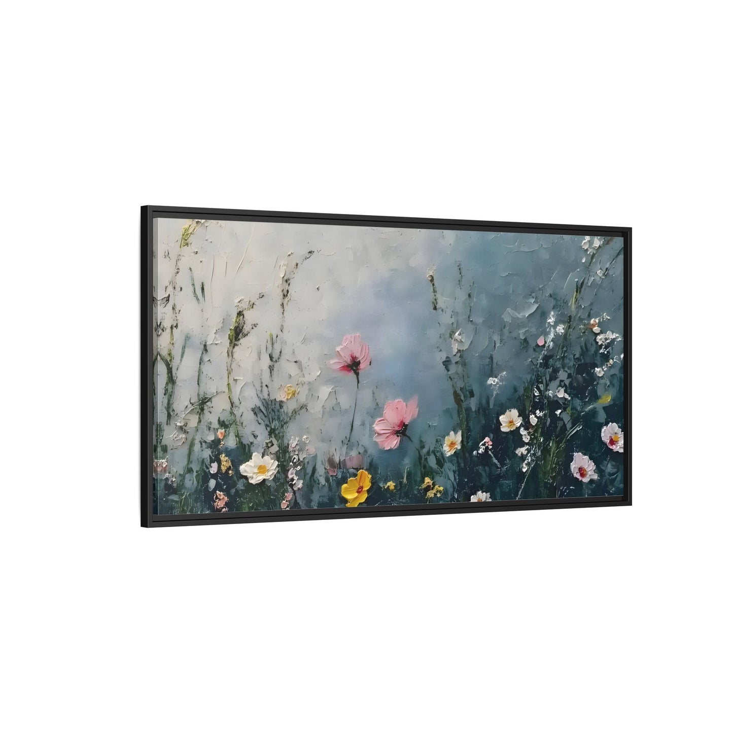 Framed Floral Canvas Wall Decor - Large Boho Home Decoration - YesArtYes