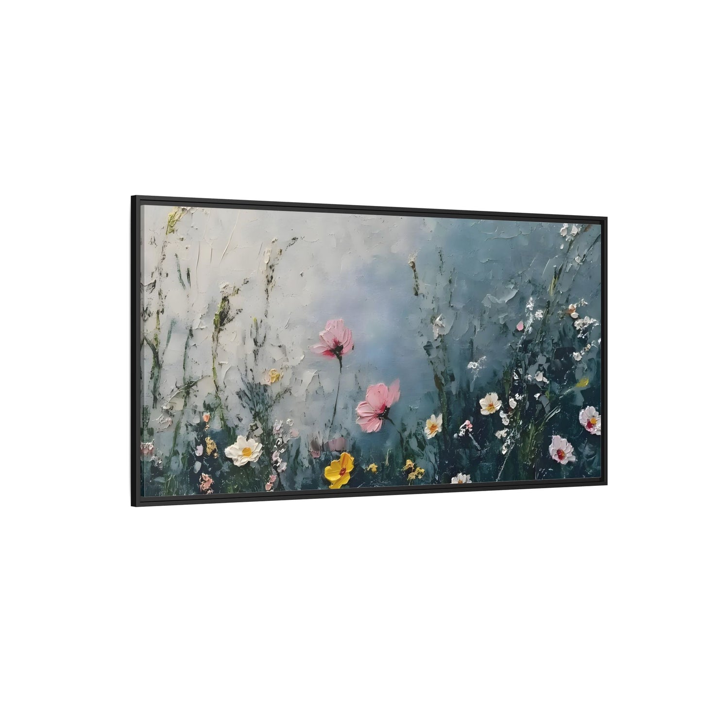 Framed Floral Canvas Wall Decor - Large Boho Home Decoration - YesArtYes