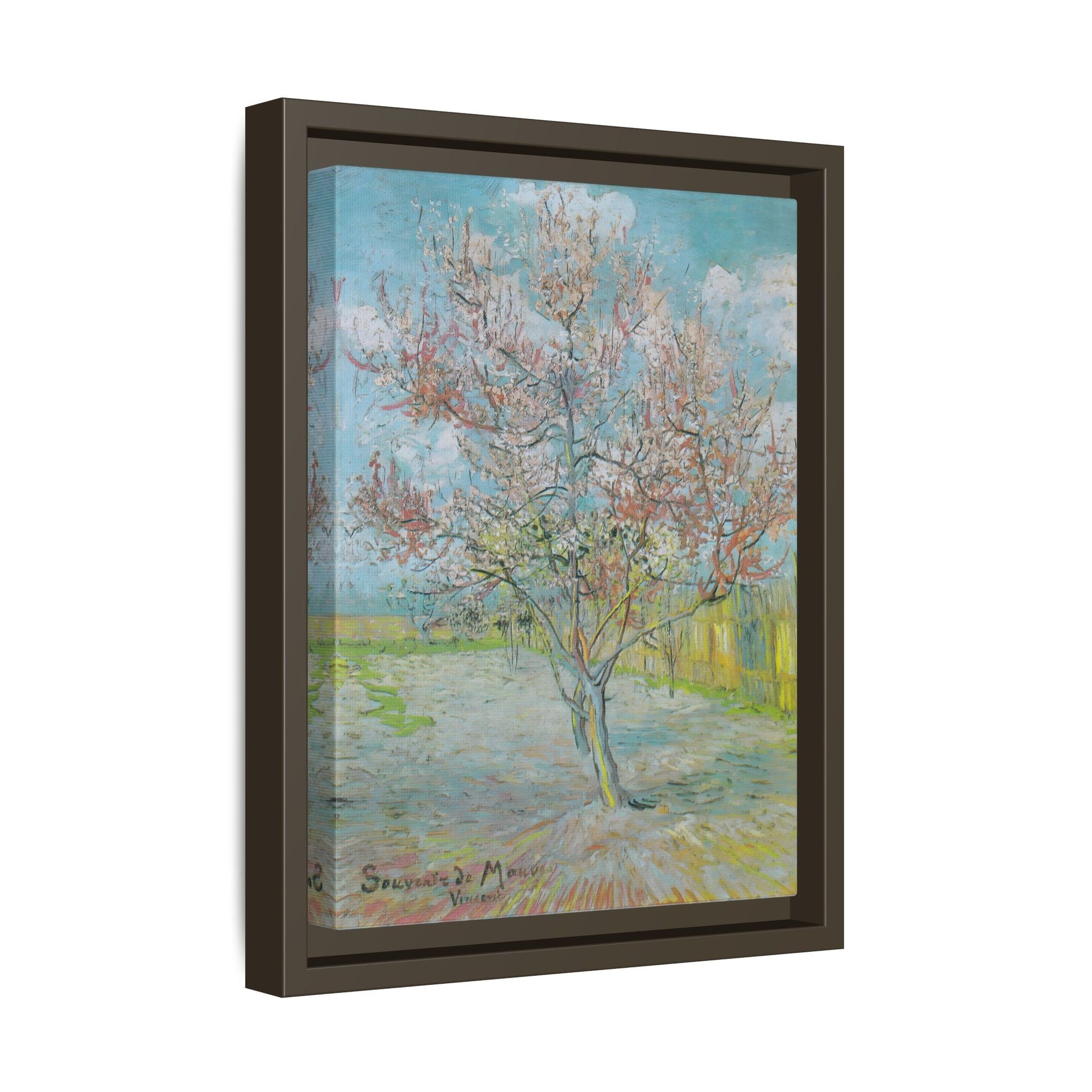 Framed Flower Orchards Canvas Van Gogh Wall Art Print - YesArtYes