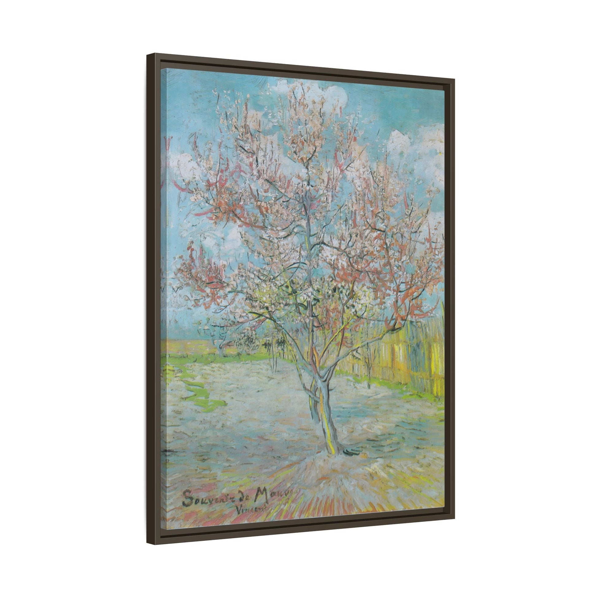 Framed Flower Orchards Canvas Van Gogh Wall Art Print - YesArtYes