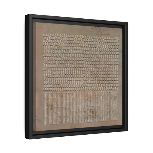 Framed Japanese Wabi - Sabi Minimalist Brown Canvas Wall Art Print - YesArtYes